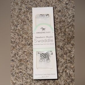 Amazing baby zebra muslin swaddle